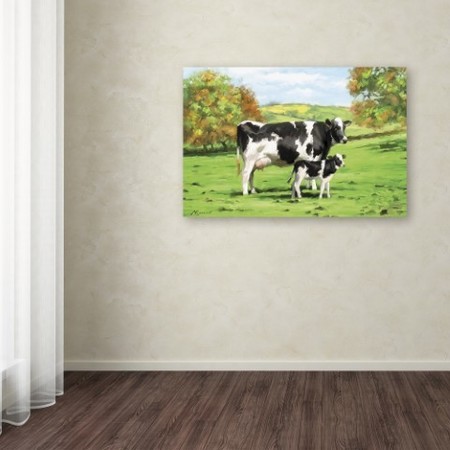 Trademark Fine Art The Macneil Studio 'Cow And Calf' Canvas Art, 12x19 ALI8694-C1219GG